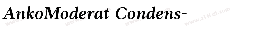 AnkoModerat Condens字体转换